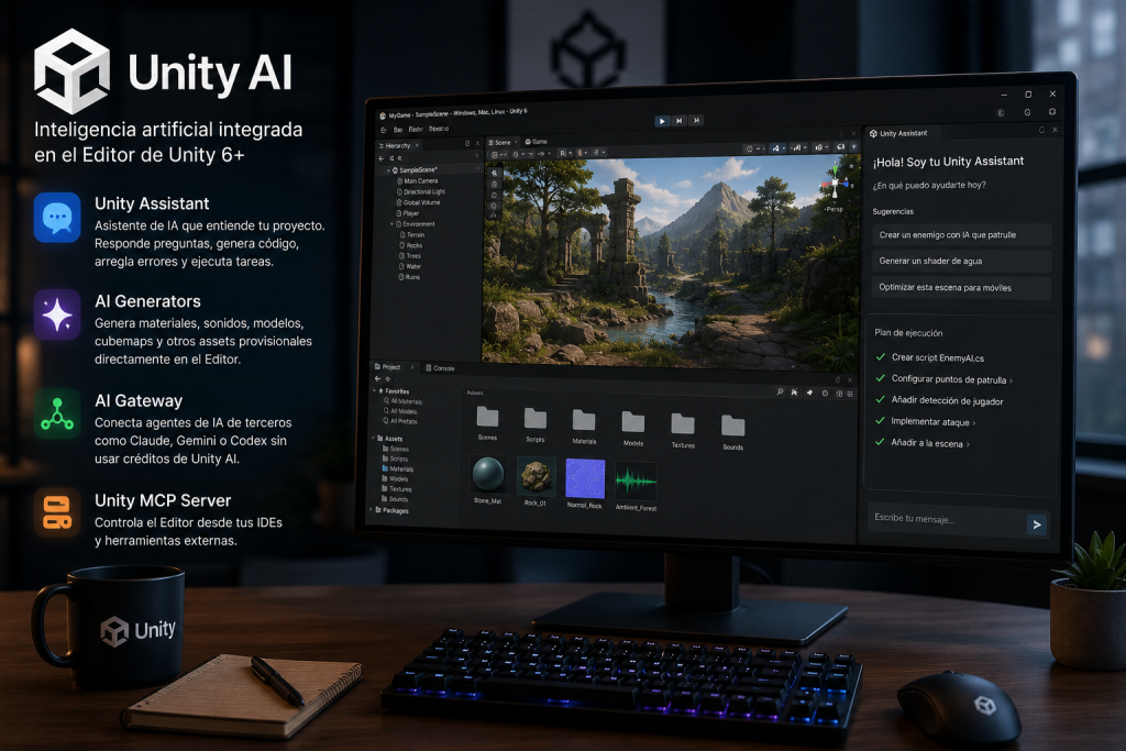 Unity AI: la nueva suite de inteligencia artificial para crear videojuegos Unity AI